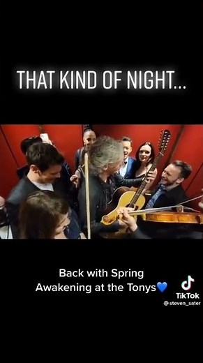 Spring Awakening OBC singing backstage at the 2022 Tony Awards