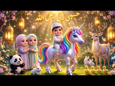 🌙 Hasbi Rabbi Jallallah 🌸 | Islamic Rhyme for Kids | Beautiful Nasheed for Children 🕌✨ 3D Animation