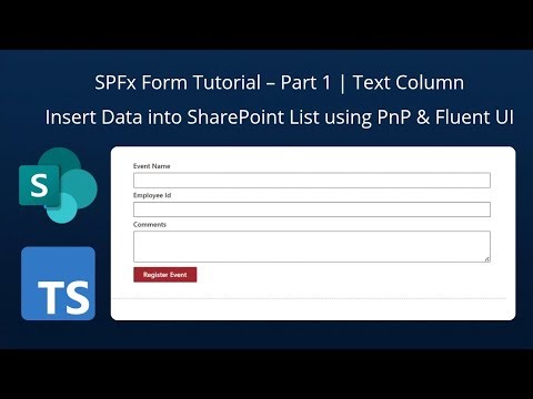 Create SharePoint Form Webpart using SPFx | Insert Text Column Data with PnP & Fluent UI