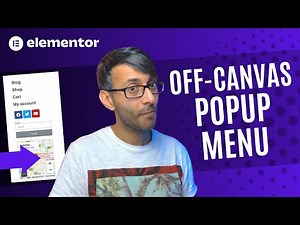Create an Off-Canvas Pop-Up Menu - Template - Elementor Wordpress Tutorial