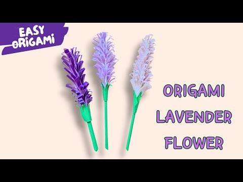 How to Make Origami Lavender | Easy Paper Flower Tutorial