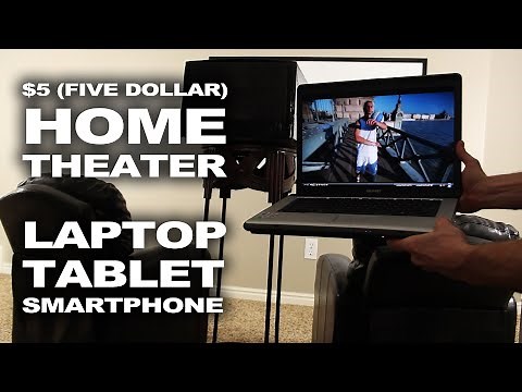 $5 Makeshift Home Theater - Easy Laptop Mod!