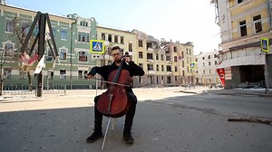 Watch: amid war ruins in Ukraine, unbowed classical musicians play on