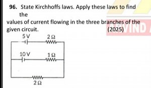 QuestionState Kirchhoff's laws. Apply these laws to find the v... | Filo