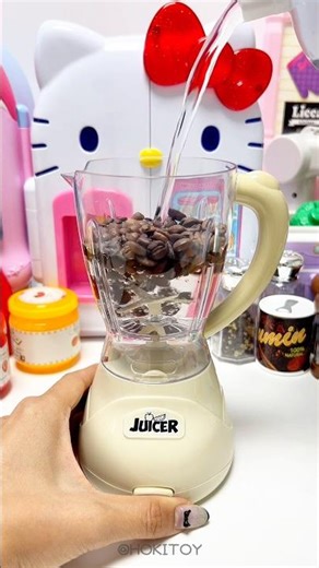 Satisfying ASMR ; Making miniature ice coffee by blender☕️ #asmr #toys #satisfying