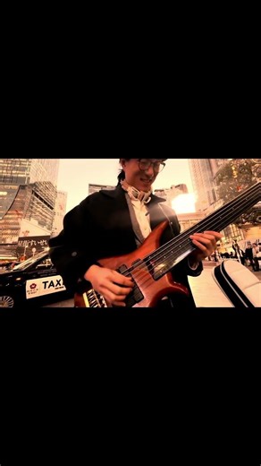 Shibuya Street Music Fretless Bass Solo improvisation #bass #streetmusic #blues #shibuya #busking