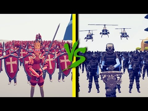 SWAT TEAM vs MEDIEVAL FACTION - Totally Accurate Battle Simulator TABS