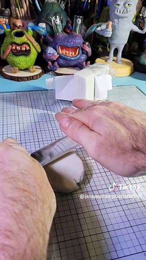 cosclay glow is awesome #coffeeandmonsters #cosclay #cosclayglow #polymerclayartist #polymerclaycreations #sculpture #artist #artistsoftiktok