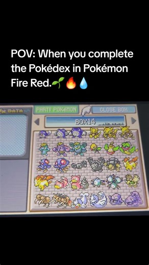 When you complete the Pokédex in Pokémon Fire Red.