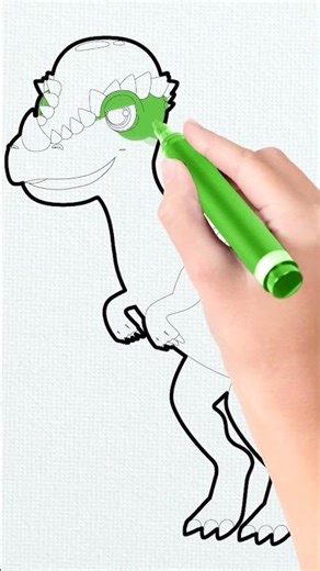 Pachycephalosaurus Kids dinosaurs coloring #공룡색칠 #파키케팔로사우루스 #Pachycephalosaurus #dinosaurs #Shorts