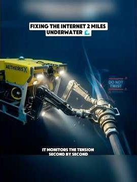 How ROVs Fix Subsea Fiber Optic Cables 📡 #shorts
