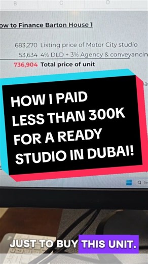 Not A Dubai Broker on Instagram: "The beauty of Equity Release! This is how you can use your appreciating assets to leverage from the bank to buy more assets. In my case, my Oxford Gardens studio appreciated from 560k to 750k over two years, which enabled me to buy this Motor City studio for less than 300k AED all in. Can't wait to do more like this in the future! #realestate #investing #dubairealestate #PropertyInvesting #property"