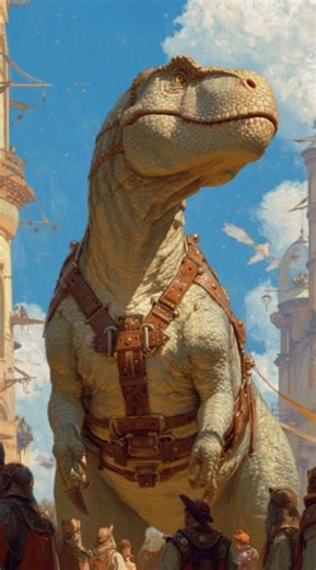 In This World, Dinosaurs Protect Humanity #Dinosaurs #AIStory #FantasyWorld #Dinotopia #TRex #Shorts