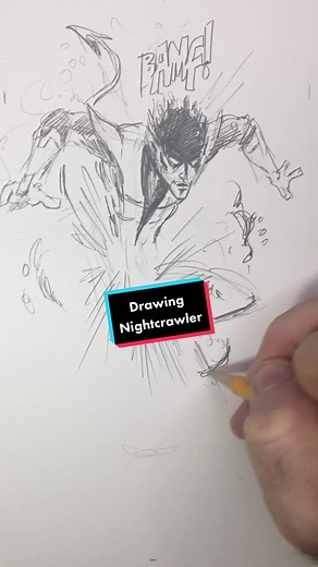 How to Draw Nightcrawler from X-Men | Pencil Drawing Tutorial