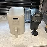 bella 4Qt Slim Air Fryer, Fits-anywhere Kitchenware, EverGood Ceramic Nonstick Coating, Adjustable Temperature, 6 Preset Cooking Options, 60 Min Auto Shutoff w Audible Tone, 3.3lb Capacity, Surf