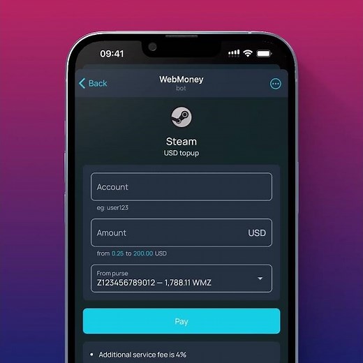 Access your WebMoney wallet via Telegram!