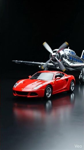 Red Sports Car & Silver Propeller Plane! 🏎️✈️ Satisfying 3D Vehicle Showcase