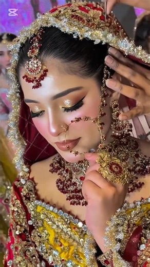 beautiful bridal look 😍🥀 | cute bride mayion✨️ look🥰 #short #ytshorts #makeup #rrmakeupwork #foryou