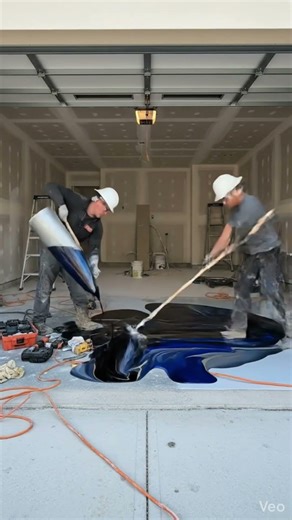 DIY Epoxy Garage Floor Transformation – Step-by-Step Timelapse#epoxyfloor #timelapse #fyp