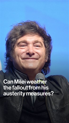 6.2K views | A test of Argentine President Javier Milei’s austerity measures is coming. After suffering a setback in a crucial election, the future of Milei’s vision to reform Argentina’s economy is in question. Watch more on "Wall Street Week" via the link in bio. | Bloomberg Television | Facebook