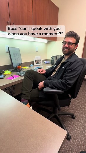 Boss asks to talk. Heart drops. Life flashes before your eyes. Turns out… he just needed everyone’s lunch order 😭😮‍💨 #closecall#RP#PanicModeB#BossLifeWorkLife #thatescalatedquickly