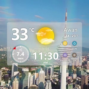 Display the real-time temperature and weather type. | Daily Weather