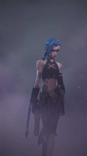 Vicki | animator & digital artist ♡ on Instagram: "JINX #arcane #jinx #leagueoflegends #animation #character #fx #rigging #maya #substancepainter follow my new page @lopianimation for just animations & more posts like this! Rig: Iona Dolidze Lighting & Compositing: Jeff Capili Texturing & Animation: Victoria Lopez (me)"