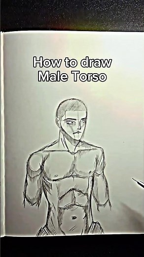 Easy way to draw Male Torso for beginners ✨️🎨