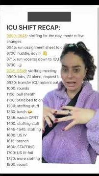 Another day, another ICU shift recap 😘
