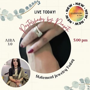 Statement Jewelry Yet again by none other than Pastelshades by Pragati Stay Tuned at 5.00 pm today #PastelshadesbyPragati #pastelshades #AIBA #AIBALIVE | AIBA 3.0 : All India BusinessWomen's Association | Facebook