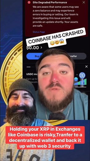 106K views · 290 reactions | Holding your XRP in Exchanges like Coinbase is risky,Transfer to a decentralized wallet and back it up with web 3 security ##xrpnewstoday #cryptocurrencynews #xrpfamily #videoviral #usaupdate | WEB 3 Community | Facebook