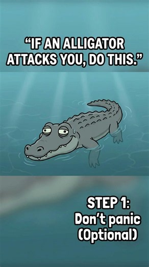 If an Alligator Attacks You, Do This 🐊😲 #animals #wildlife #facts #survival