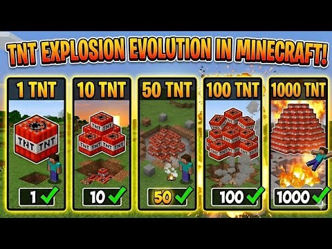 TNT Explosion Evolution in Minecraft: 1 vs 1,000!