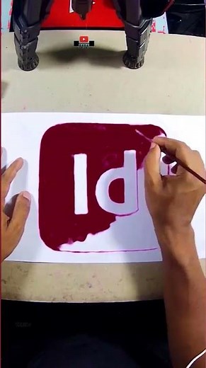 How to draw the Adobe InDesign logo #shorts
