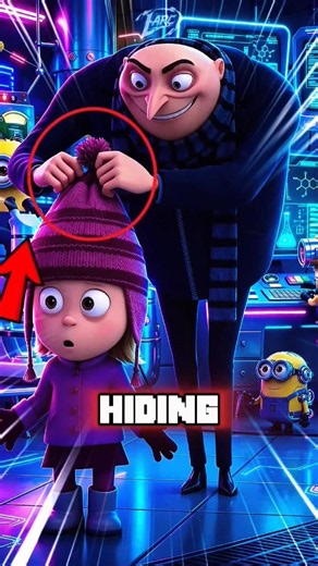 The disturbing secret under Edith's hat... 🕵️‍♀️💀​ #short #despicableme #minions #cartoontheories