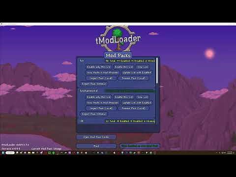 tmodloader tutorial how I send and import a tmodloader modpack