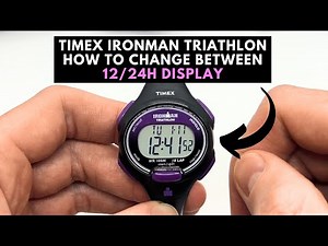 How to change AM/PM to 24h on Timex Ironman Triathlon | 24h Military Time vs 12h Mode