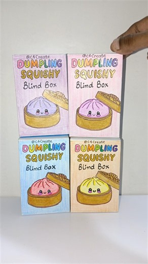 Diy Dumpling squishy mini blind boxes ( What should I open first!? )🤔 #diy #blindbox #shortsfeed