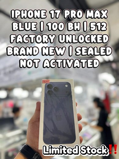 ✨ Factory Unlocked | Sealed Box | With Apple Warranty 🔥 Key Features: ✔️ Brand New & Original ✔️ 512GB Massive Storage ✔️ Factory Unlocked ✔️ Complete Box Inclusions ✔️ Still Under Official Warranty 💙 Stunning Blue Variant Experience Apple’s latest powerhouse — top-tier performance, pro-grade camera system, and ultra-smooth display. Perfect for gaming, work, and content creation! 🔥📸 💵 Price: ₱*5,000 📍 Techy Gadgets 2nd Floor, Cellphone Tiangge, Greenhills Mall (Near Bridgeway Shops – look