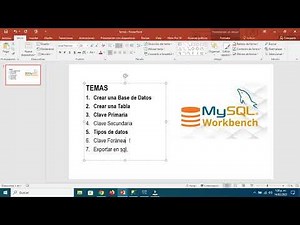 Crear base de datos en MySQL Workbench