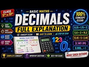 CLASS-11 BASIC MATHS🔥 DECIMAL FULL EXPLANATION🔥 BY NIRAV SINGH RATHORE#easy#CBSE#DECIMAL#fraction