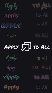 8.9K views · 69 reactions | When you select a Text layer, what's the difference between Apply to All and Multi-select? Tools, like Transform, each have Apply to All in the settings. On iOS, you can apply Text Styles to all the Text layers on your Timeline with Apply to All in the Tool Panel. On Android, you can choose which Text layers your Text Styles are applied to (one-by-one or all of them). Have questions? Leave a comment! | KineMaster | Facebook