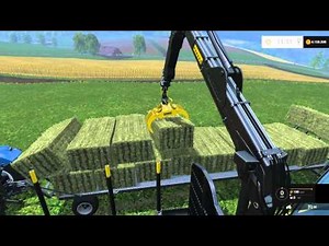 FS 15 Collect and Stack Grass Bales with Ponsse Buffalo