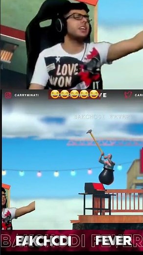 wait for carry reaction 🤣🤭🤣 | getting over it #shorts #youtubeshorts #carryislive #gettingoverit #11