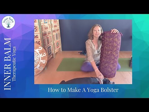 How To Make An Easy No-Sew Yoga Bolster (2 options)