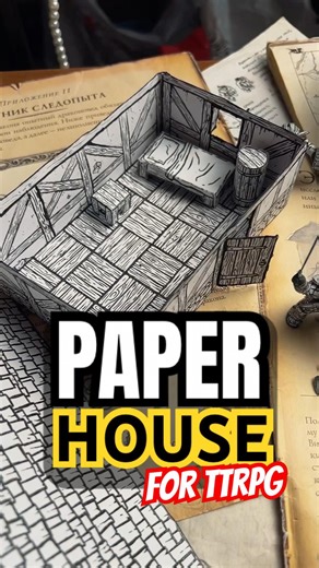 Paper house for Ttrpg. Full video on channel.