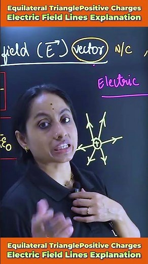 Equilateral Triangle lo 3 Positive Charges Electric Field Lines Easy ExplanationSQ 02