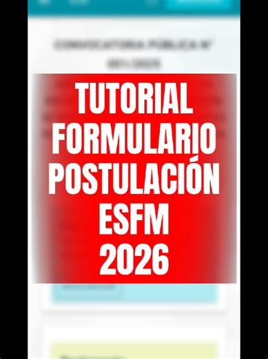 TUTORIAL FORMULARIO DE POSTULACIÓN ESFM 2026 #esfm2026 #esfm #bolivia🇧🇴 #postulantesesfm