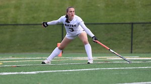 Senior Ella Blum scored the game-winning goal in the 57th minute and the No. 10 nationally ranked Bates field hockey team won a 4-3 thriller over Vermont State Castleton Sunday afternoon. Check out the highlights! | Bates College Athletics