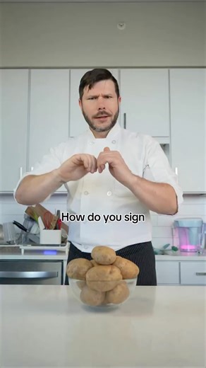 David & Bri 👨‍🍳👩‍💻 on Instagram: "How do you sign POTATO? 🥔 Featuring EIGHT sign languages around the world! There are over 300 sign languages, and there may also be accents or variations within each sign language. Comment or DM @signsofgoodfood if you’re a deaf native signer & want to join a food sign reel! 🤟 #signlanguage #deafcommunity #deafworld"